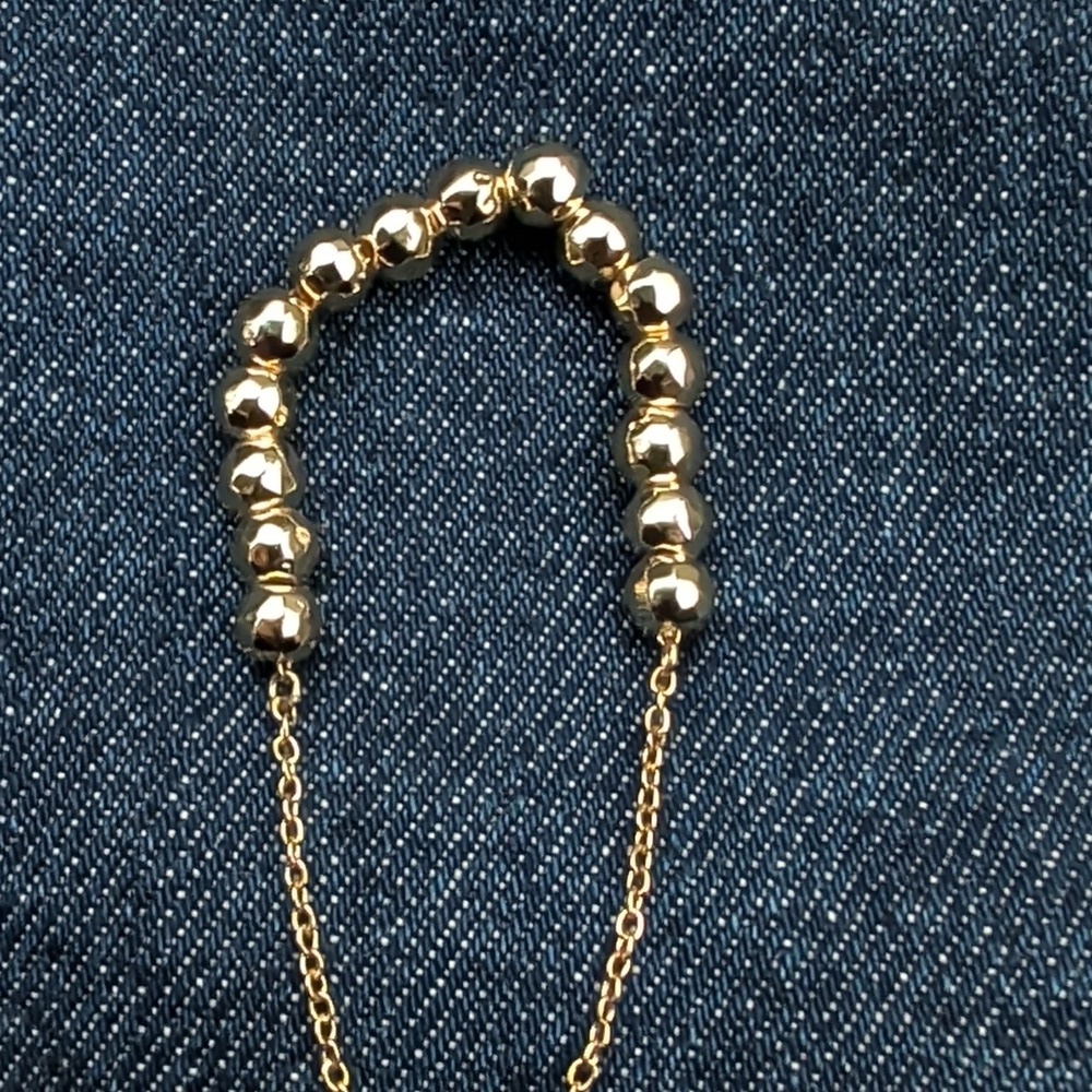 Gorjana Laguna Elegant Gold Beaded Adjustable Bracelet - Picture 2 of 3